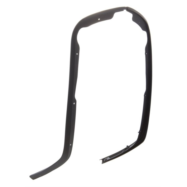 Mono slotted tube leg shield black matt for Vespa Primavera/Sprint 50-150ccm