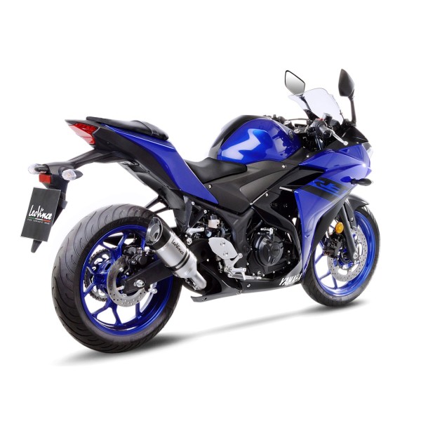 LeoVince exhaust system LV Pro for Yamaha MT-03 /YZF-R3, silver, slip on, Euro4, E-certificate
