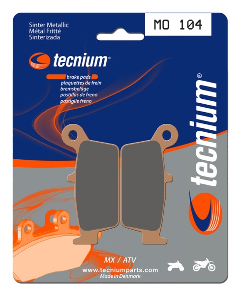 Tecnium MX/ATV sintered metal brake pads - MO104
