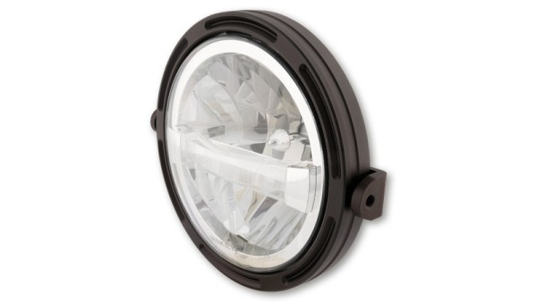 HIGHSIDER pro 7 inch headlight Frame-R1 Type 4 LED Black Side mounting