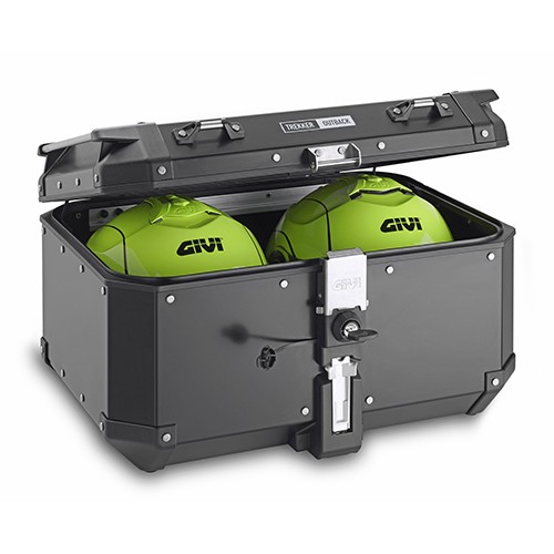 Trekker Outback 58 liter MONOKEY top case aluminum black Givi