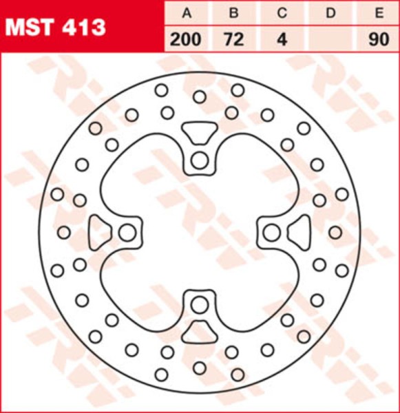 TRW Lucas brake disk MST412, rigid