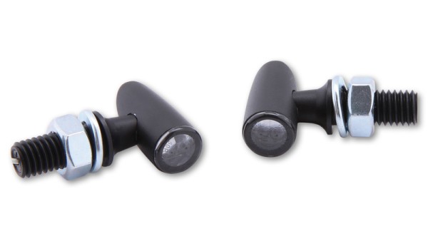 HIGHSIDER Pro Proton One LED turn signal housing black / lens smoke gray (pair), front & rear