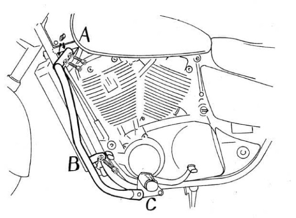 Chrome engine guard for Honda VT 1100 C2 Shadow (95-00) Hepco & Becker