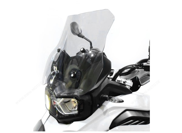 Low windshield on original bracket for BMW F 750 GS (18-22), clear