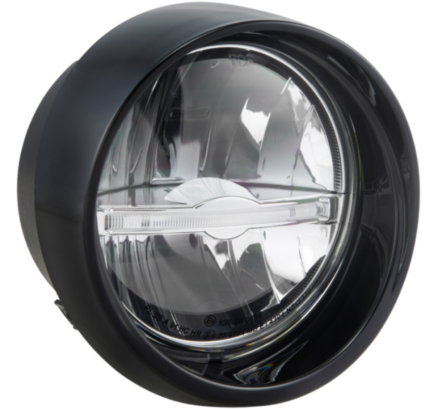 Headlight LED for Vespa Primavera 50-150ccm 2T/4T (-'18), black glossy