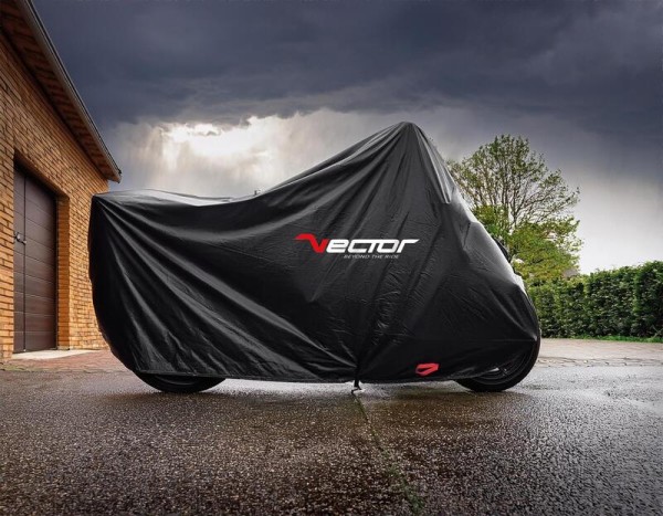 VECTOR Cotton outer tarpaulin for motorcycle/scooter - Black - XL