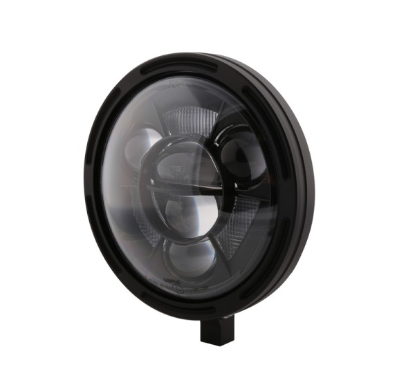 HIGHSIDER pro 7 inch headlight Frame-R1 Type 11 LED Black Lower mounting