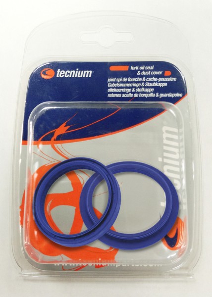 Tecnium Blue Label set of fork dust caps - Kayaba 46