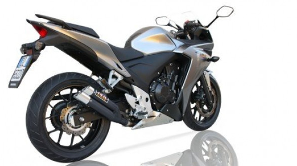 IXIL HYPERLOW BLACK XL stainless steel rear muffler for CBR 500 R / CB 500 F (My.13-15) / CB 500 X (My.13-16)