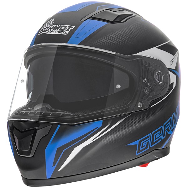 Germot full-face helmet GM 330, matte black / blue