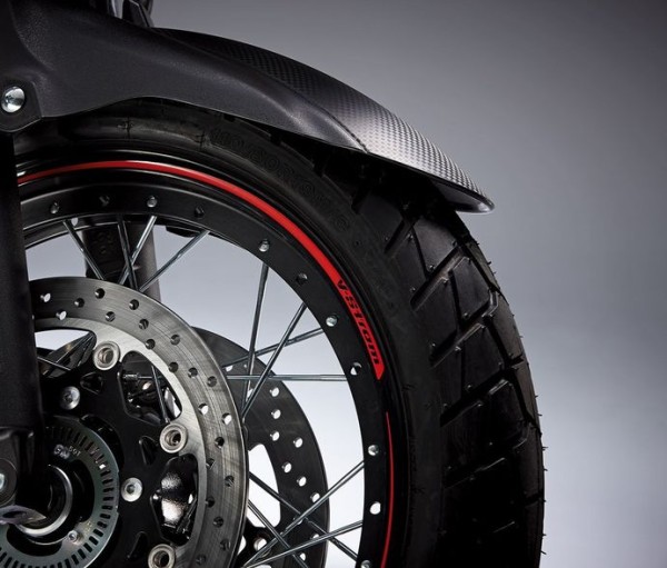 Rim decor red (front wheel) for Suzuki V-Strom 1000 BJ. 2017/ V-Strom 1000 BJ. 2014-2016/ V-Strom 65