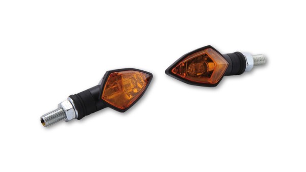 HIGHSIDER Smart Rock bulbs Mini turn signal housing black / lens orange (pair), front & rear