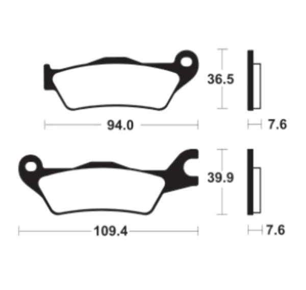 Tecnium brake pad organic - MA451