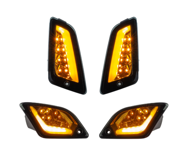 Turn signal kit front & rear for Vespa GTS/GTS Super/GTV 125-300cc, tinted