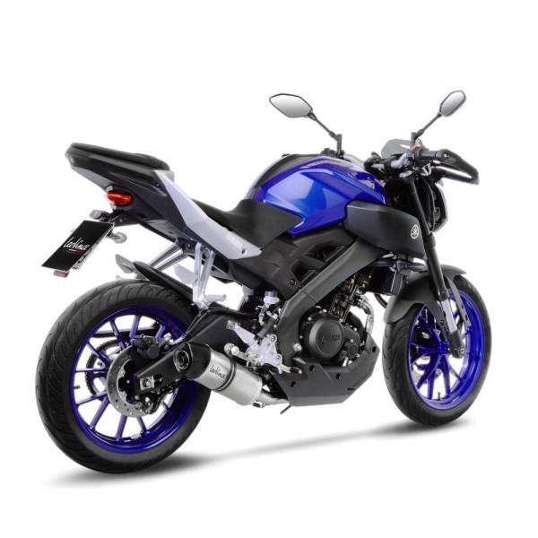 LeoVince complete system LV One Evo for Yamaha MT-125 /YZF-R 125, silver, E-approval