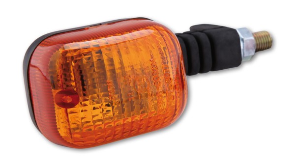 HIGHSIDER Smart Duc-style bulb blinker housing black / lens orange (piece), front left & hi