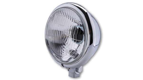 HIGHSIDER smart 5 3/4 inch headlight Bates Style chrome E-approved (1pc)