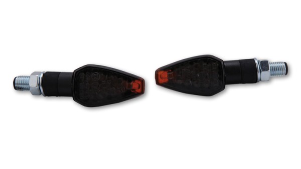 HIGHSIDER Smart Peak LED turn signal housing black / lens smoke gray (pair), front & rear