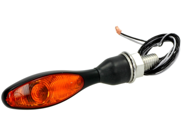 Kellermann turn signal, Micro 1000 Halogen, steel, halogen, HR/HL, 12 V, 6 W, black satin finish