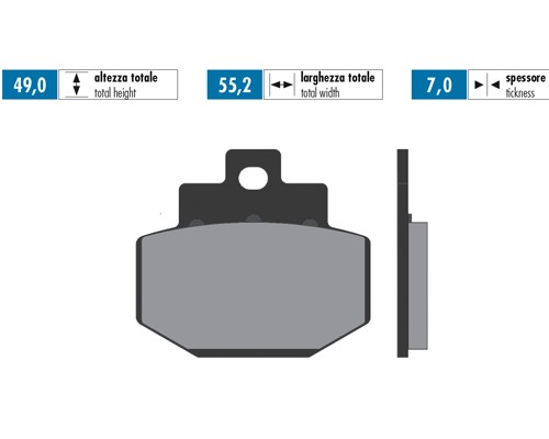 Polini brake pad set, organic, original