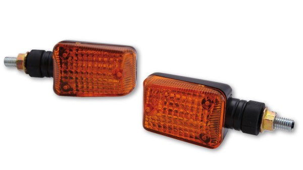 HIGHSIDER Smart Mini bulb blinker housing black / lens orange (pair), front & rear