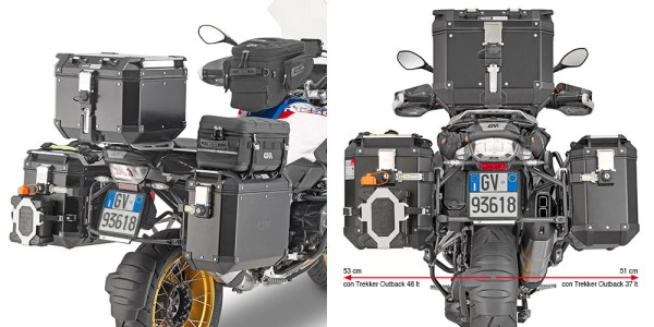 Side case carrier steel tube for BMW R 1200 GS Adventure (Bj. 14-18) / R 1200 GS (Bj. 13-18) / R 12