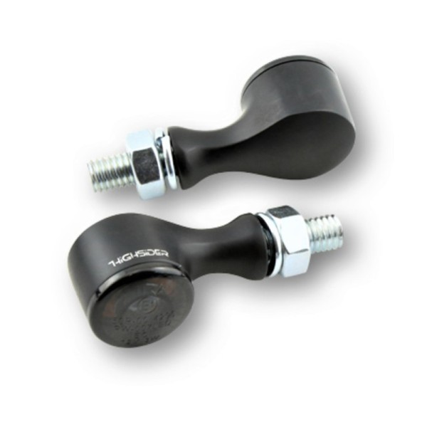 HIGHSIDER Pro Apollo Classic LED Indicator Housing Black / Lens Smoke Gray (Pair), Front & Rear