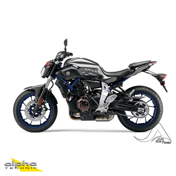 Stompgrip schwarz, Volcano, für Yamaha MT07 (Moto Cage), 2015-2017