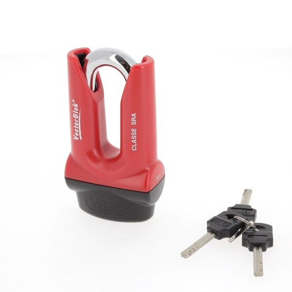VECTOR Block brake disk lock Ø16mm red