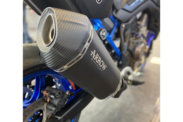 ARROW Auspuff DARK SONORA für Honda Africa Twin Adventure Sports 2019, Titan dark und Carbon-Endkapp
