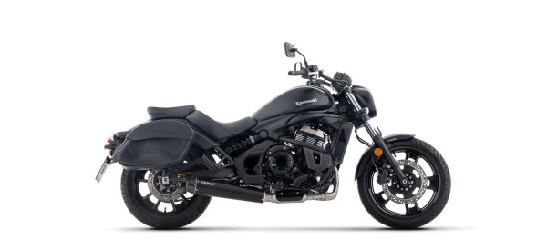 ARROW Auspuff Komplettanlage DARK REBEL Edelstahl schwarz u. Aluminium für Kawasaki Vulcan S 650 202