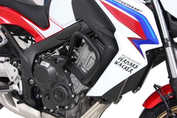 Engine guard incl. protection pad black for Honda CB 650 F (14-18) Hepco & Becker