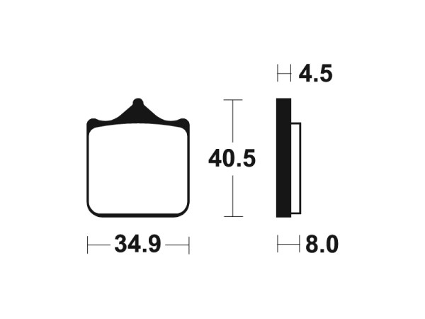 Tecnium brake pads MTR370 sintered metal