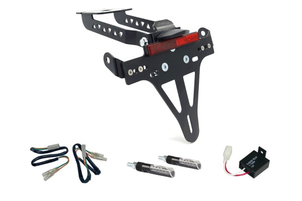 alpha Technik Kennzeichenhalter-Blinker-Kit IDEA für Kawasaki Z650 und Ninja 650 Typ: ER650H / EX650