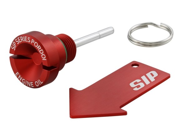 Oil filler plug engine oil for Vespa, red matt