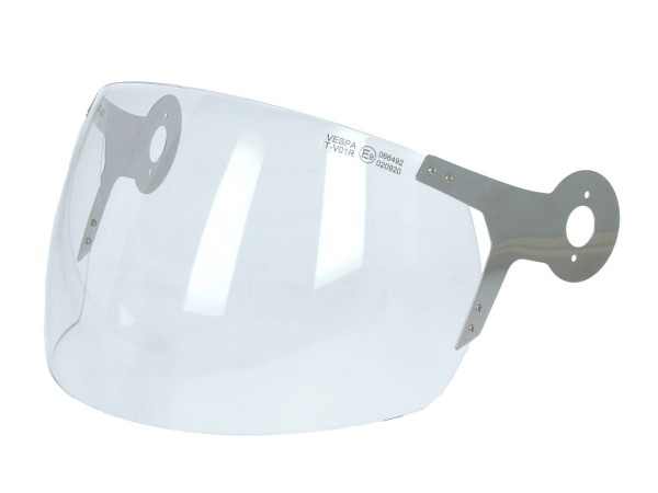 Clear visor with chrome mount for Vespa Argentario helmet, Officina 8