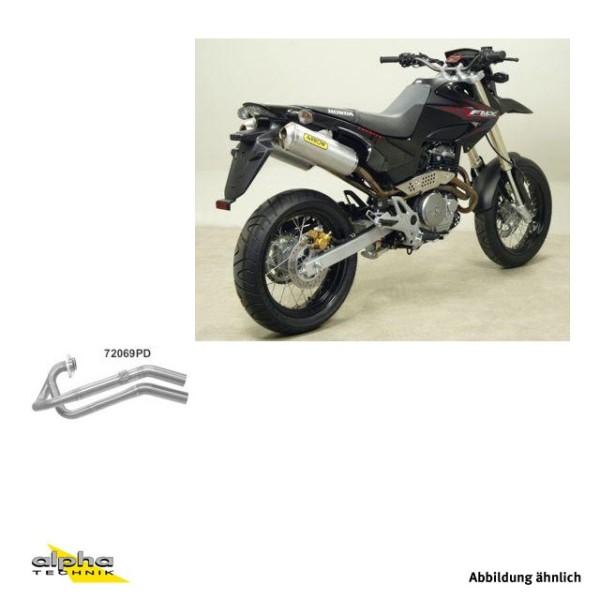 ARROW Krümmer (Edelstahl) für Honda FMX650, Typ RD12, Modelljahr 2005-08