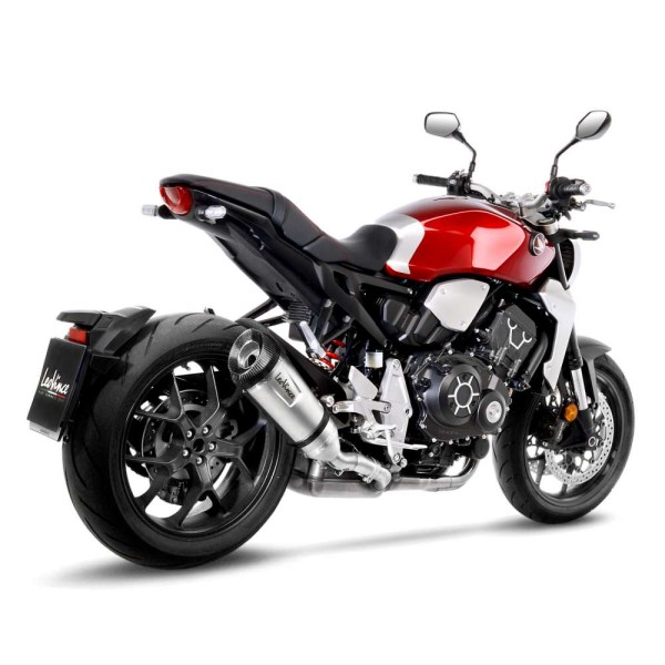 LeoVince exhaust system Factory S for Honda CB 1000 R, stainless steel silver, slip on, Euro4, E-certificate