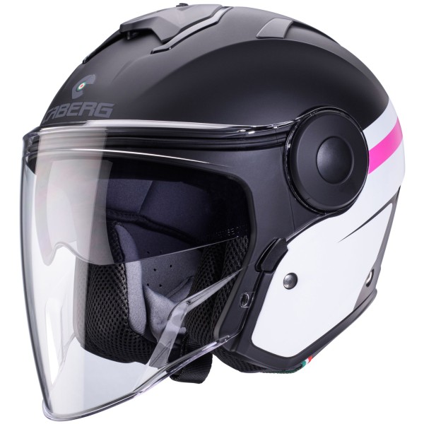 Caberg helmet Soho Zephyr matt-black/white-fuchsia