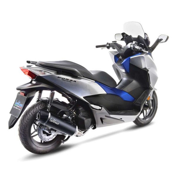 LeoVince complete system SBK Nero for Honda Forza 125, stainless steel black, Euro4, E-approval