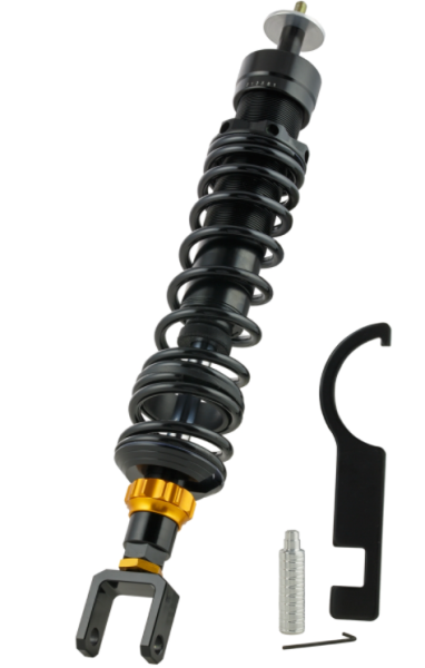 Shock absorber "Black Edition", rear for Vespa Primavera/Sprint 50cc 2T/4T, black