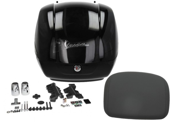 Original top case for Vespa GTS - black nero cosmo / vulcano / 98/A / XN2 / XNT
