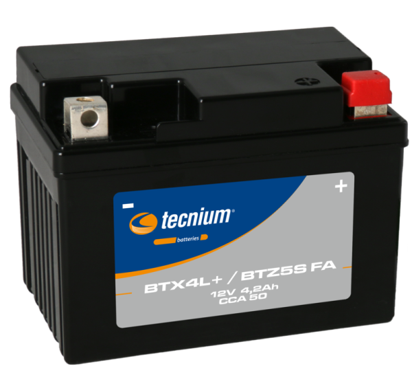 Tecnium maintenance-free battery activated at the factory - BTX4L+/BTZ5S