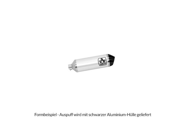 ARROW Auspuff URBAN für Peugeot Metropolis 400 2017- , Aluminium schwarz mit schwarzer Edelstahl-End