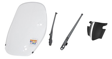 High windshield NH-B44* MAT PEARL COOL WHITE for Honda SH 150i (20-) Original