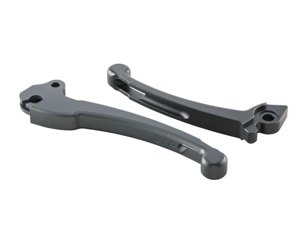 Sport lever set clutch/brake for Vespa PX 125 -150ccm, HBZ Hengtong, right/left, gray matt