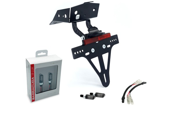 alpha Technik Kennzeichenhalter-Blinker-Kit M-LED (vorne + hinten) für KTM 690 SMC R ab Modelljahr 2
