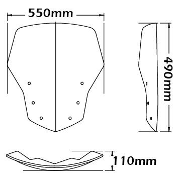 Low windshield for BMW K 1200 GT /K 1300 GT, clear