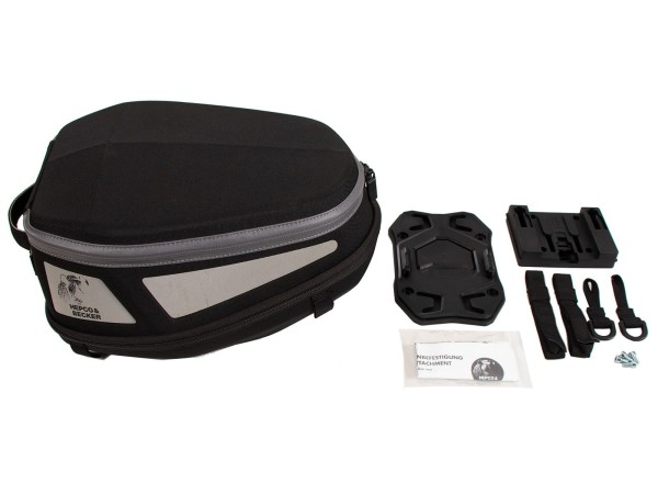 Royster Rearbag Sport rear bag black/grey incl. Seatpad Basic Hepco & Becker